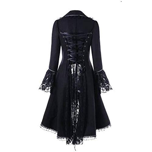 Chaquetas para Mujer De Esmoquin De Halloween Corsé Steampunk Gótico Victoriano para Mujer Manga Larga Encajes Retro Vestido vpass