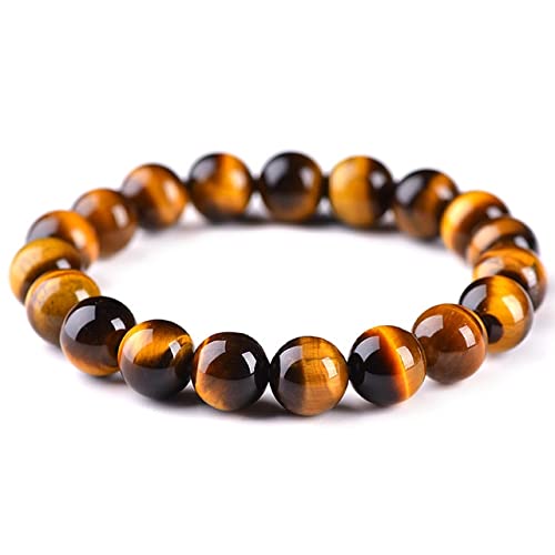 CHENLING Pulsera minimalista de piedra natural con cuentas de ojo de tigre 4 tamaños para hombre de Buddha Braclet para yoga, joyería hecha a mano Homme Bijoux