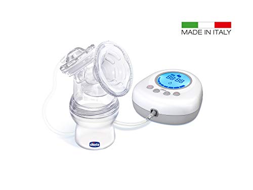 Chicco Naturally Me Sacaleches Eléctrico con Modo de Estimulación y Extracción, 10 Niveles de Intensidad – Extractor de Leche Cómodo, Rápido y Ergonómico con Biberón 150ml de Tetina Inclinada