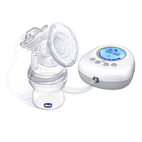 Chicco Naturally Me Sacaleches Eléctrico con Modo de Estimulación y Extracción, 10 Niveles de Intensidad – Extractor de Leche Cómodo, Rápido y Ergonómico con Biberón 150ml de Tetina Inclinada