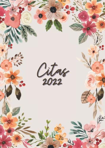 Citas 2022: Libro Agenda para peluquería o estética, profesional, semana vista, dos páginas por semana con horas, planificador de citas horario de 8h a 21:30h A4 anual con fechas y Calendario. Español