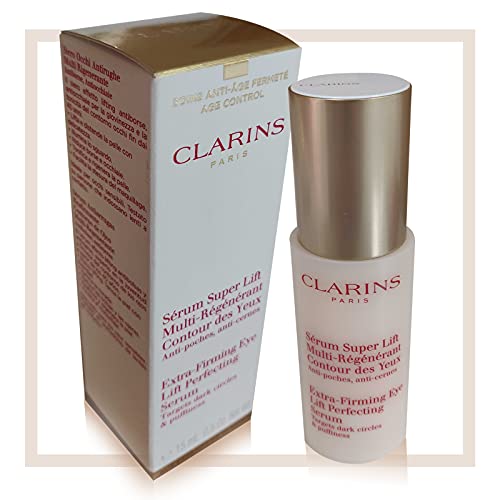 CLARINS PARIS Extra Reafirmante Suero Perfeccionador de Lifting de Ojos | Objetivos Ojos y Puffiness 15 ml | Clarins Sérum Super Lift Contour Des Yeux Multi-régénérant Anti-poches, Anti-cernes