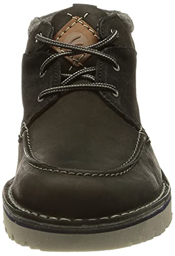 Clarks Eastford Top, Botas Cortas al Tobillo Hombre, Piel Negra, 42 EU