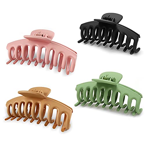 Clips de Garra de Pelo,Garra de Pelo Plastico,4 Piezas de Clips de Pelo de Agarre Antideslizantes,Pinzas para el Cabello para Mujerespara Mujeres Niñas Hebillas de Pelo para Sujetar Pelo