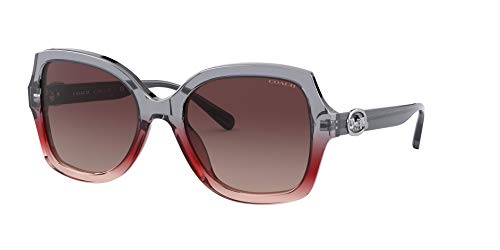 Coach Gafas de Sol HC 8295 Grey Red/Brown Shaded 56/21/140 mujer