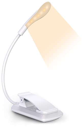 Cocoda Luz Lectura, Lampara Lectura de 360° Flexible con 3 Modos, 7 LED Lampara Pinza Brillo Ajustable con USB Recargable, Sensor Táctil, Luz Nocturna para Leer Libros en la Cama, Kindle