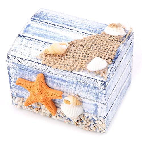 Cofre Del Tesoro De Madera Estilo Mediterráneo Joyas Caja De Dulces Caja De Almacenamiento Portátil Para Bodas, Favor De La Fiesta, Dulces, Dulces Mini Regalos, Juego De Costura, Organizador De Cosmét