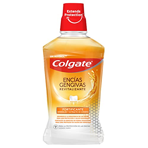 Colgate Encías Revitalizante Fortificante, Enjuague Bucal Con Extracto De Gingseng, Antibacteriano, Pack Uds X 500ml, 3 Unidad