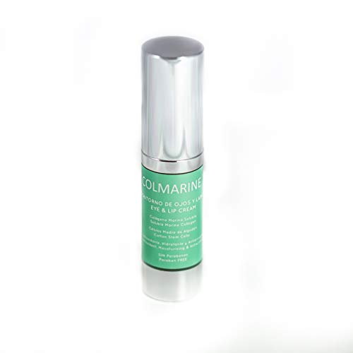 COLMARINE - Contorno de ojos antiarrugas mujer y labios con colágeno marino para combatir bolsas, arrugas y ojeras, 15 ml