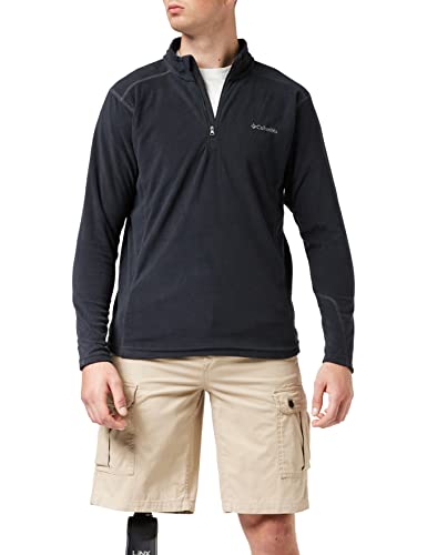 Columbia Klamath Range II Half Zip, Forro polar con media cremallera Hombre, Negro (BLACK), L