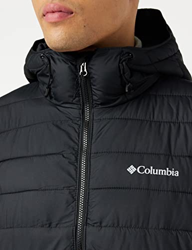 Columbia Powder Lite Hooded Chaqueta, Hombre, Negro (Black), XS