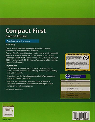 Compact First Workbook with Answers with Audio Second Edition: Poziom B2