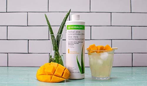 Concentrado Herbal de Aloe Vera Herbalife. Bebida refrescante hidratante a partir de concentrado de jugo de aloe vera 473 ml. Sabor Mango