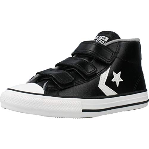 Converse Lifestyle Star Player 3V Mid, Zapatillas Altas Unisex Niños, Negro (Black/Mason/Vintage White 001), 30 EU