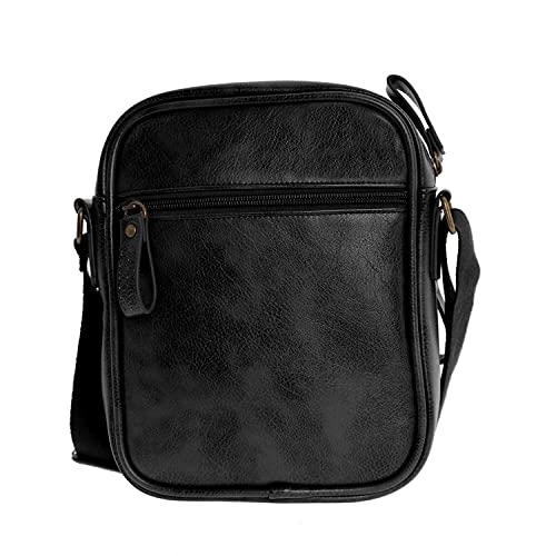 Coronel Tapiocca Hombre, Bolso Bandolera elegante de Piel Sintetica, Negro