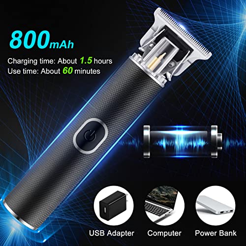 Cortadoras de pelo,Cortapelos Eléctrico Profesional, Cortapelos Para Hombres Inalámbrica Recargable,Cortapelos con Cuchilla en T para Hombres con cargador USB,4 tipos de peines guía