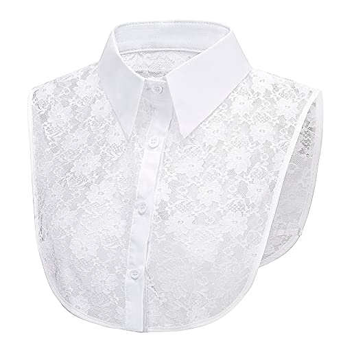 crazy bean Cuello Camisa Falsos Mujer Cuello Elegantes de Blusa Retirable Camisa Blanca Mujer, Cuello para Blusas y Jerséis, Cuello de Camisa Móvil Blusas de Mujer Elegantes