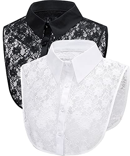 crazy bean Cuello Camisa Falsos Mujer Cuello Elegantes de Blusa Retirable Camisa Blanca Mujer, Cuello para Blusas y Jerséis, Cuello de Camisa Móvil Blusas de Mujer Elegantes