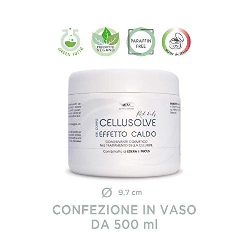 Crema Gel Anticelulitica Profesional Termogenica Quema Grasas Natural Potente 500ml | Masaje Eficaz Para Eliminar La Celulitis | Efecto Calor Reductor Abdomen Piernas Adelgazante Con Hiedra Y Fucus