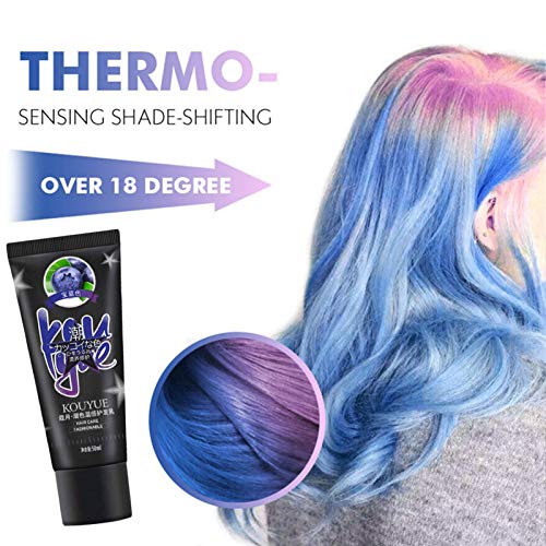 Crema Tinte Cabello - Moda Con Sensor Térmico Que Cambia Color Tinte Para Teñir Cabello Bricolaje - Tintes Para Cabello Que Cambian Color Con Temperatura Temporal - Para Herramientas Peinado (50 Ml)