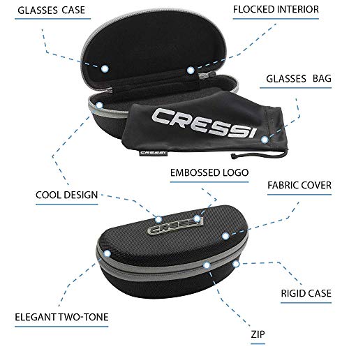 Cressi Blaze Sunglasses Gafas de Sol HTC polarizadas y repelentes al Agua, Adultos Unisex, Carbono/Espejadas Lentes, Talla única