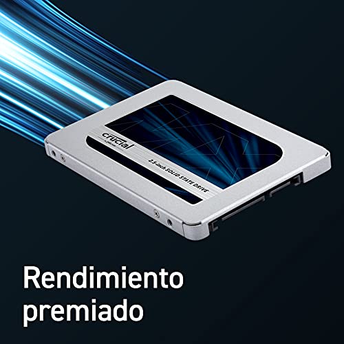 Crucial MX500 250GB CT250MX500SSD1 Unidad interna de estado sólido-hasta 560 MB/s (3D NAND, SATA, 2.5 Pulgadas)