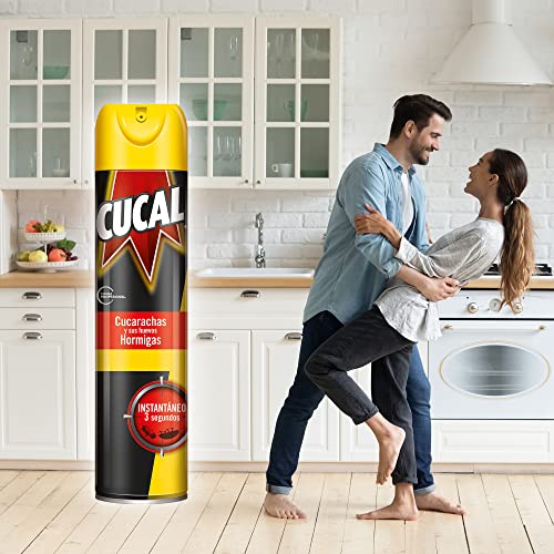 Cucal Insecticida Aerosol Instant contra Cucarachas, Hormigas y sus nidos 750ml, insecticida para insectos rastreros eficaz en 3 segundos