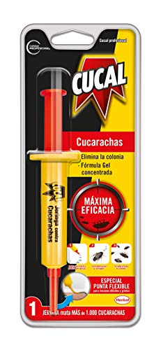 Cucal Jeringa Insecticida contra Cucarachas, Insecticida contra cucarachas, Cebo en gel (listo para su uso), máxima eficacia, alto poder atrayente