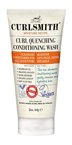 Curlsmith - Curl Quenching Conditioning Wash - Acondicionador y champú vegano 2 en 1 para pelo ondulado, rizado (64g)