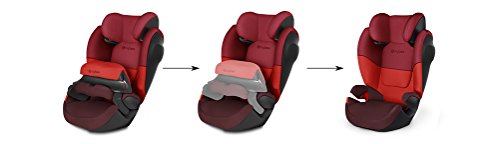 Cybex Silver - Silla de coche 2 en 1 para niños Pallas 2-Fix M SL, grupo 1/2/3 (9-36 kg), desde los 9 meses hasta los 12 años aprox., sin Isofix, purple rain