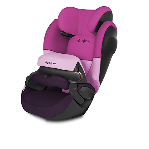 Cybex Silver - Silla de coche 2 en 1 para niños Pallas 2-Fix M SL, grupo 1/2/3 (9-36 kg), desde los 9 meses hasta los 12 años aprox., sin Isofix, purple rain