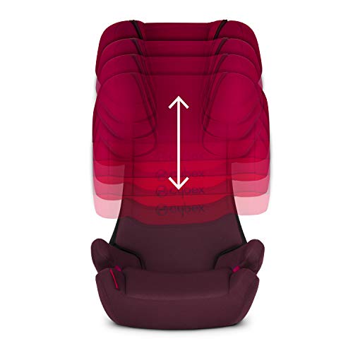 Cybex Silver Solution X-Fix Silla de Coche Grupo 2/3 (15-36 kg), desde aprox 3 hasta 12 Años, Morado (Purple Rain), 41 x 47 x 64 cm