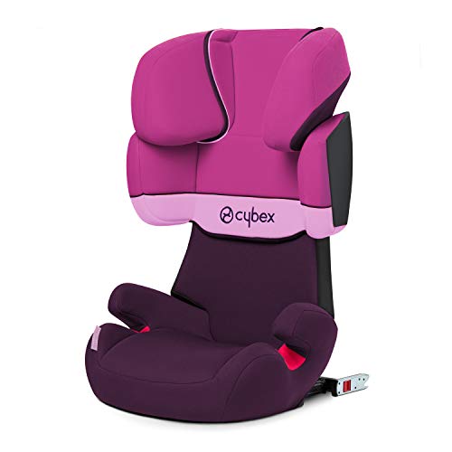 Cybex Silver Solution X-Fix Silla de Coche Grupo 2/3 (15-36 kg), desde aprox 3 hasta 12 Años, Morado (Purple Rain), 41 x 47 x 64 cm