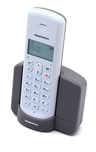 Daewoo Teléfono Inalambrico Dect DTD-1350 | Identificador de Llamadas | Memoria 20 Llamadas | Modo Eco | Color Blanco