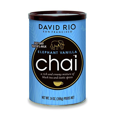 David Rio Chai Mix, Elephant Vanilla, 14 Ounce / 398g - instantánea té Chai