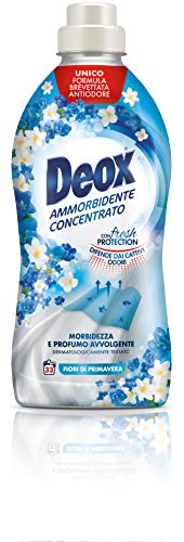 Deox Suavizante para lavadora concentrado, prendas suaves y perfumadas, con tecnología Fresh Protection, fragancia flores de primavera, 33 lavados x 8 paquetes