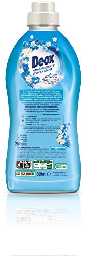 Deox Suavizante para lavadora concentrado, prendas suaves y perfumadas, con tecnología Fresh Protection, fragancia flores de primavera, 33 lavados x 8 paquetes