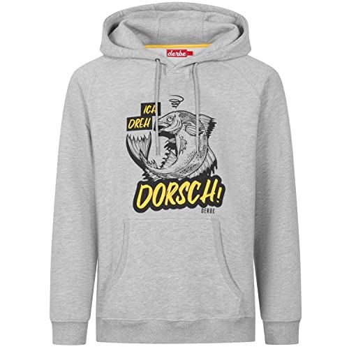 derbe Dorsch Boys - Sudadera con capucha para hombre, Grey Melange Light Grey, L