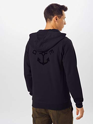 derbe Loadman - Sudadera para hombre (con cremallera y logotipo en la espalda), color negro Negro
 M