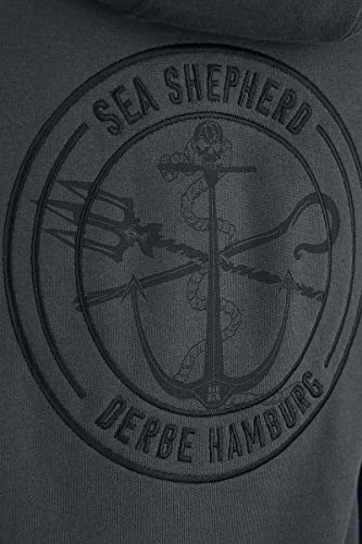 Derbe Sea Shepherd GOTS Organic - Sudadera para mujer (talla XS), color negro