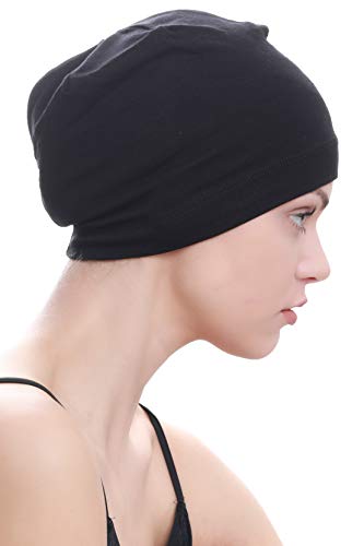 Deresina Gorros para Dormir Oncológicos y para Quimioterapia (Negro)