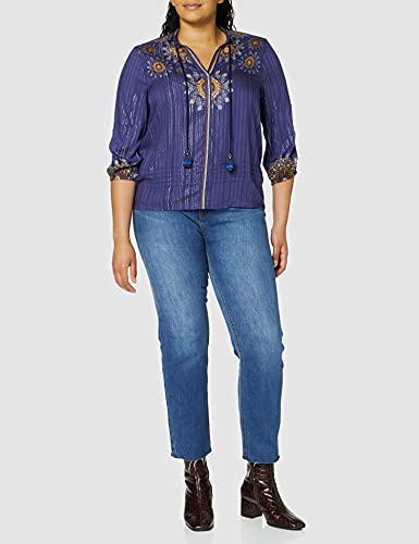 Desigual Blus_Salina, Azul, S para Mujer