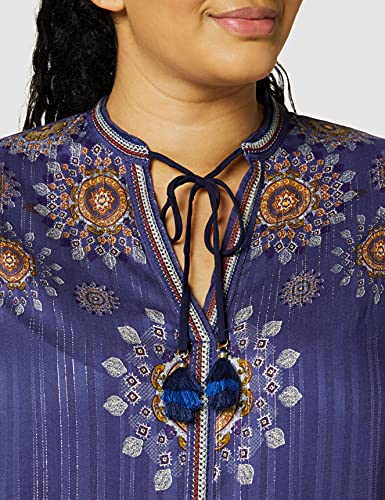 Desigual Blus_Salina, Azul, S para Mujer