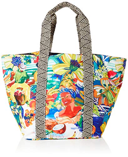 Desigual Fabric Shopping Bag, Bolsa de la Compra para Mujer, Material de Acabados, U