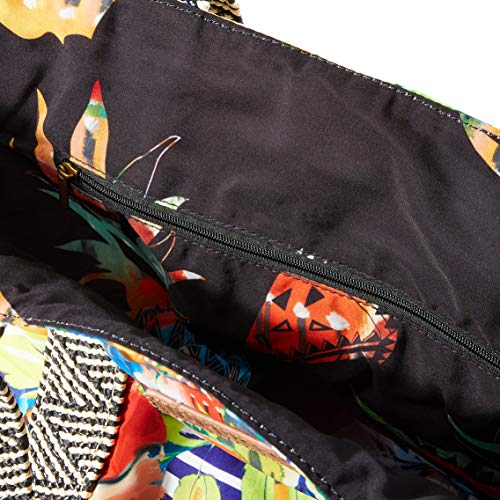Desigual Fabric Shopping Bag, Bolsa de la Compra para Mujer, Material de Acabados, U