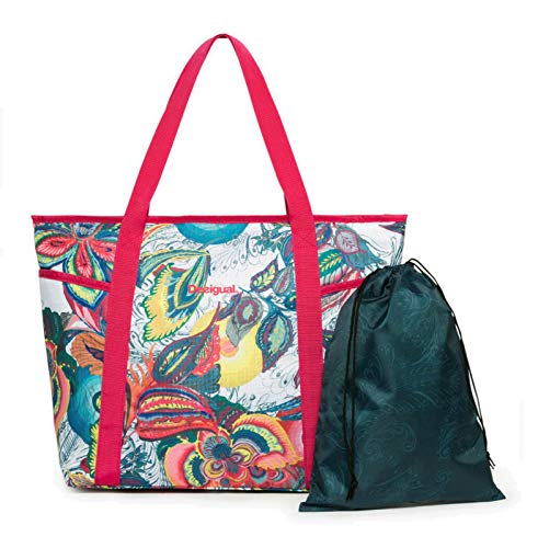 Desigual Galactic Bloom Carryall Blanco