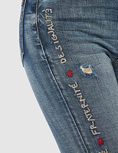 Desigual Trousers FRATERNITÉ Vaqueros Skinny, Azul (Denim Baby Blue 5034), No Aplica para Mujer