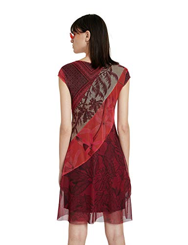 Desigual Vest_Houston Vestido Informal, Rojo, XS para Mujer