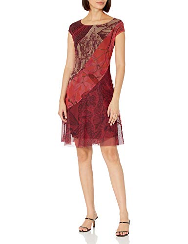 Desigual Vest_Houston Vestido Informal, Rojo, XS para Mujer