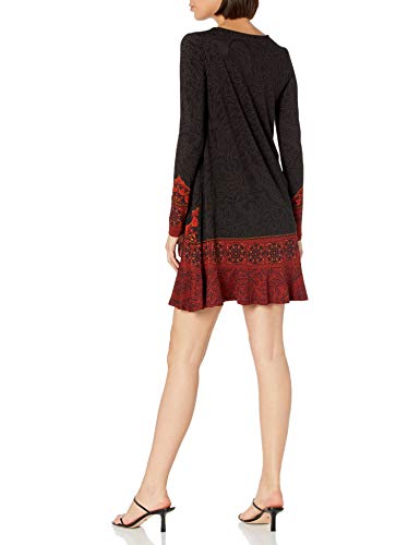 Desigual Vest_Nagoya Vestido Informal, Negro, S para Mujer